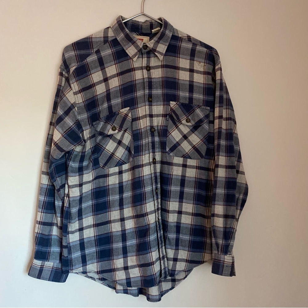 Levi’s navy plaid board shirt Mens Large